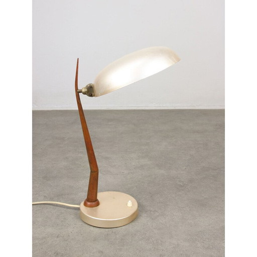 Mid-century Italian copper and aluminium table lamp