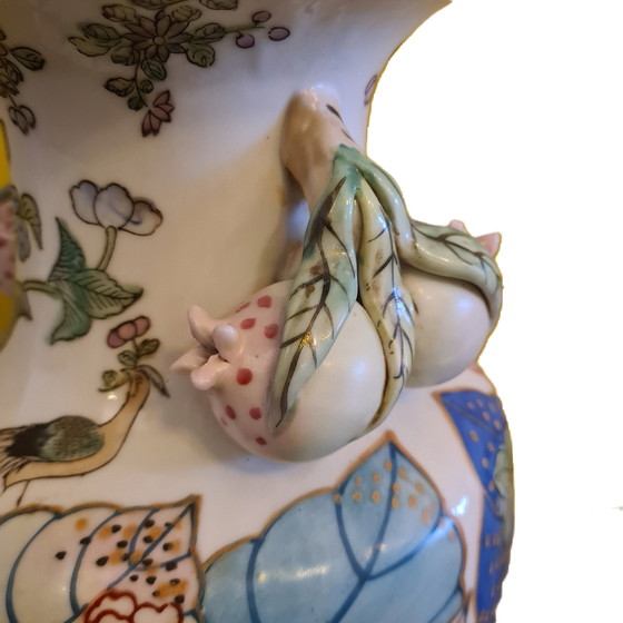 Image 1 of Vintage famille Pink Chinese porcelain vase