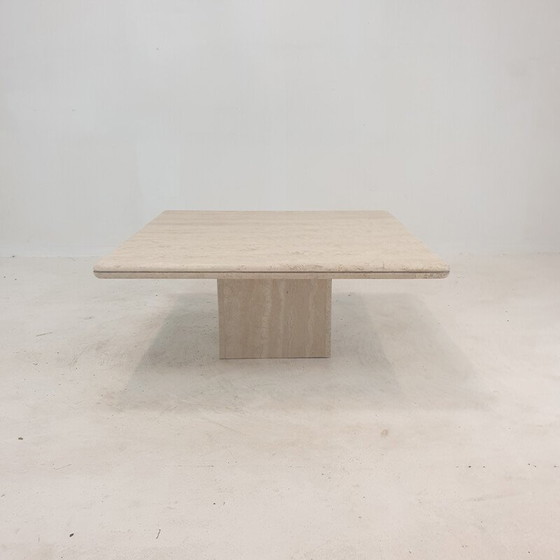 Image 1 of Italian vintage travertine coffee table, 1980s