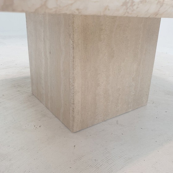 Image 1 of Italian vintage travertine coffee table, 1980s