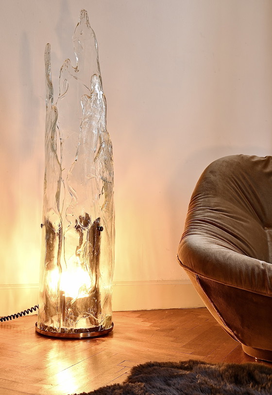 Image 1 of Mazzega Iceberg floor lamp by Carlo Nason