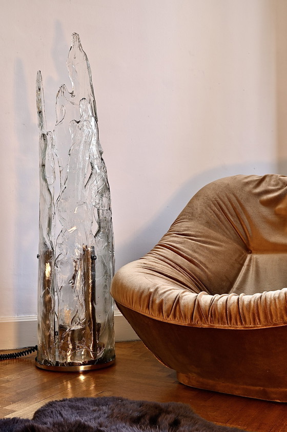 Image 1 of Mazzega Iceberg floor lamp by Carlo Nason