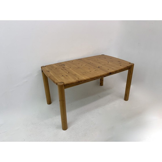 Image 1 of Vintage pine wood dining table by Rainer Daumiller, Germany 1970s