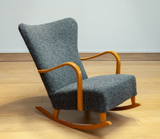 Fauteuil à bascule suédois de 1940