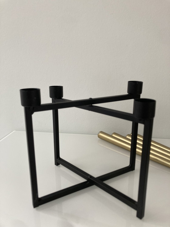 Image 1 of Tough, Movable Industrial Black Candlestick