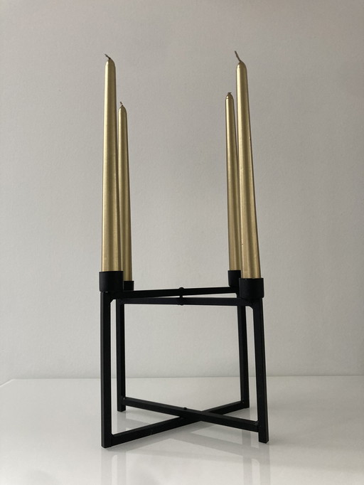 Tough, Movable Industrial Black Candlestick