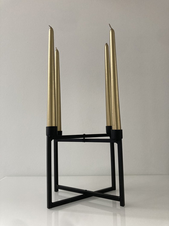 Image 1 of Tough, Movable Industrial Black Candlestick