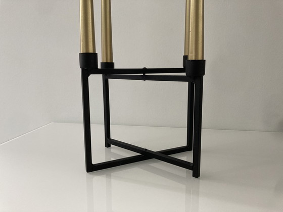 Image 1 of Tough, Movable Industrial Black Candlestick