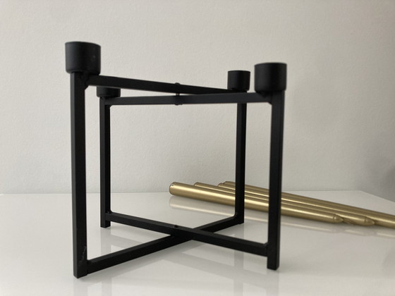 Image 1 of Tough, Movable Industrial Black Candlestick