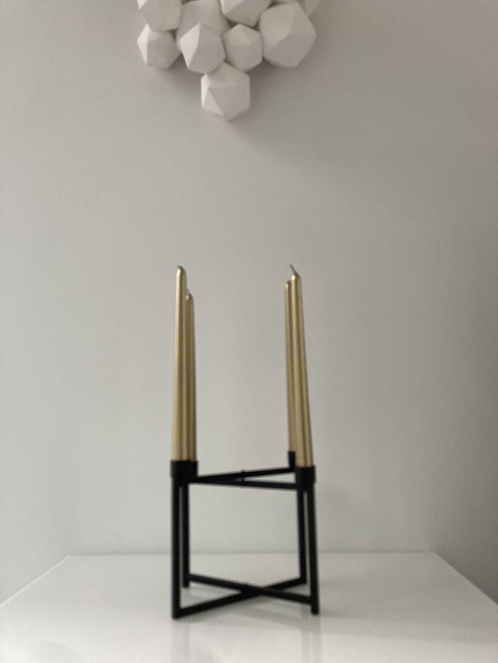 Image 1 of Tough, Movable Industrial Black Candlestick