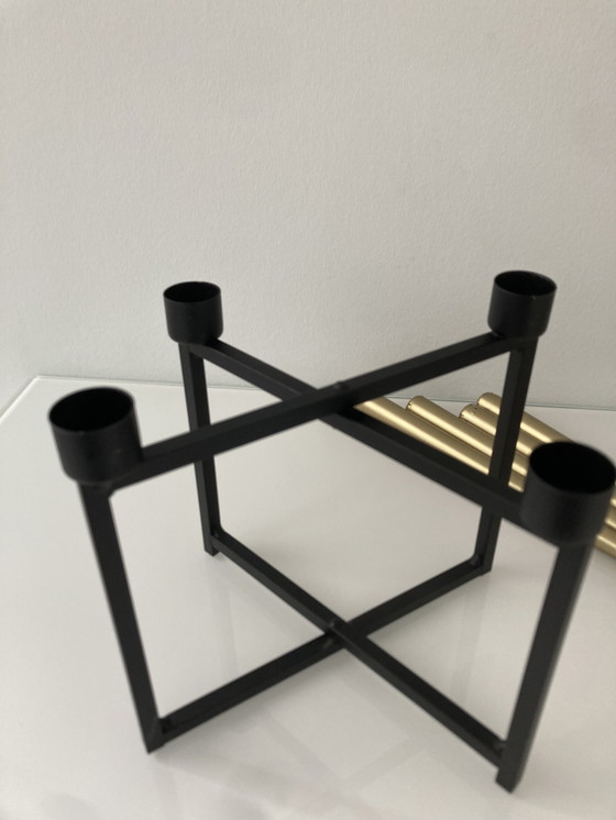 Image 1 of Tough, Movable Industrial Black Candlestick