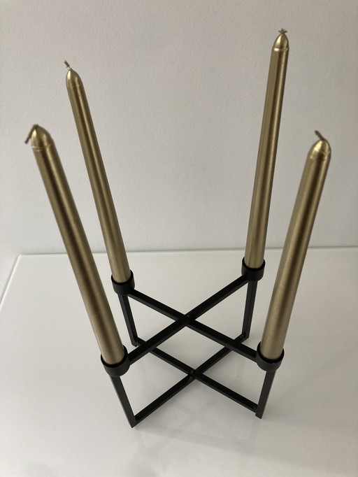 Tough, Movable Industrial Black Candlestick