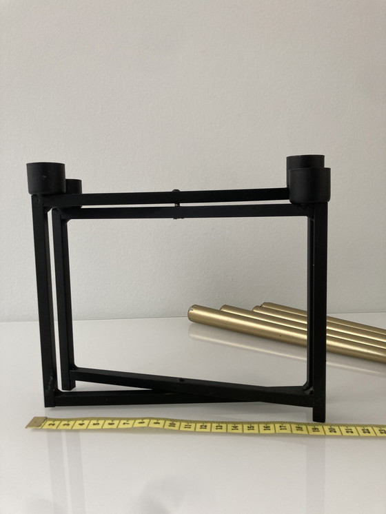 Image 1 of Tough, Movable Industrial Black Candlestick