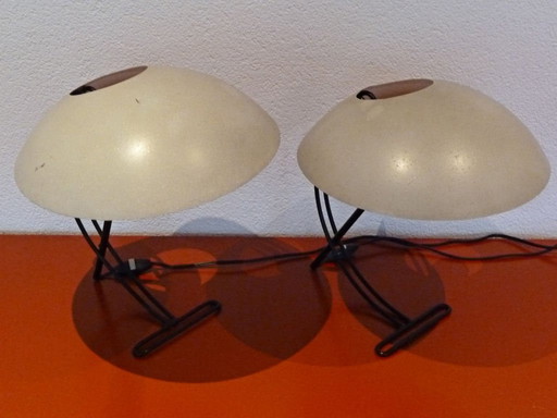 2X Philips Louis Kalff Nb100 Vintage Desk Lamps Set