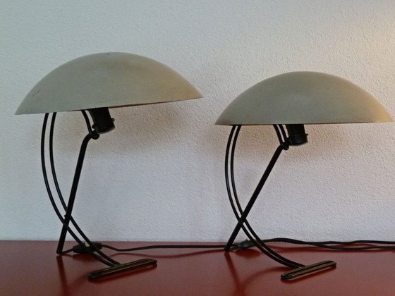 Image 1 of Set di 2 lampade da scrivania vintage Philips Louis Kalff Nb100 