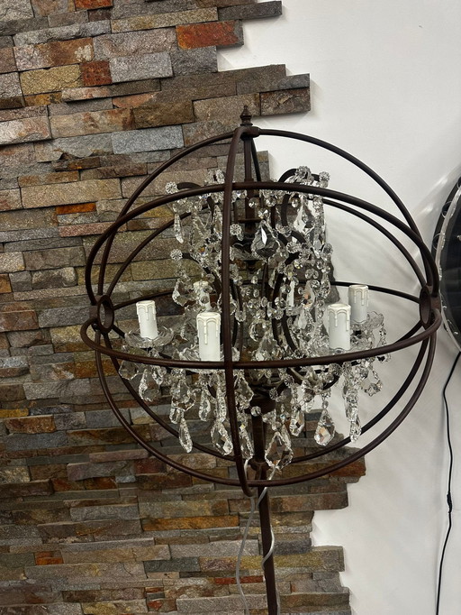  Timothy Oulton Gyro Crystal Floor Lamp - Antique Rust