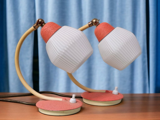 Pair of bedside lamps, Mid-Century