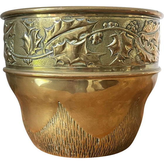 Image 1 of Vintage brass planter, 1980