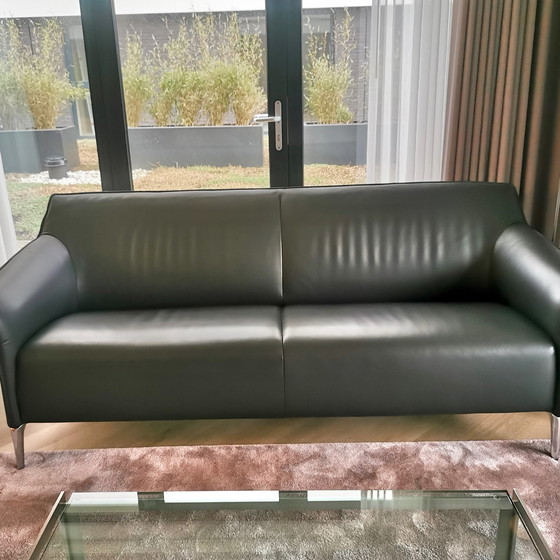 Image 1 of Leolux design 3 seater leather sofa.