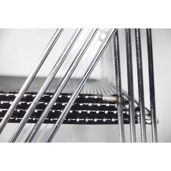 Image 1 of Set of 4 vintage "X-line" chairs in metal by Niels Jørgen Haugesen for Hybodan, 1977