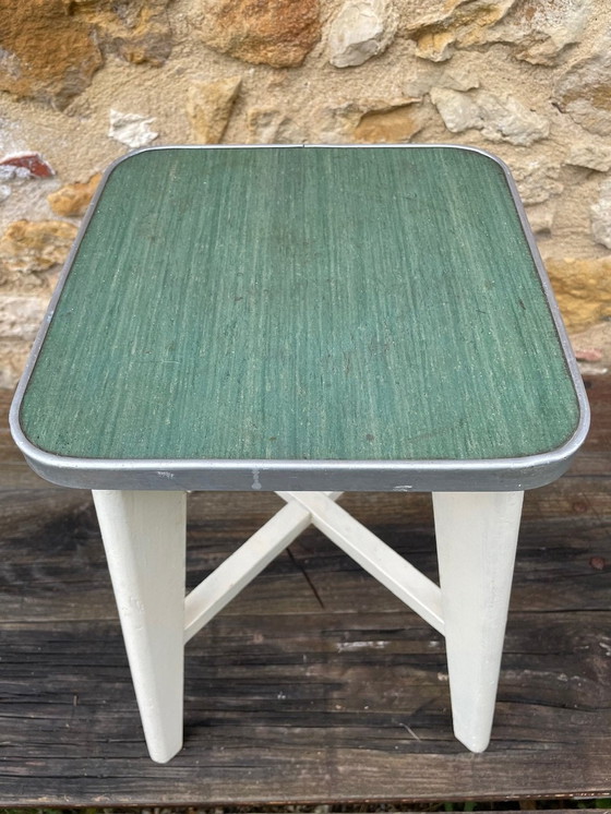 Image 1 of Sgabello vintage in legno da fattoria, anni '50