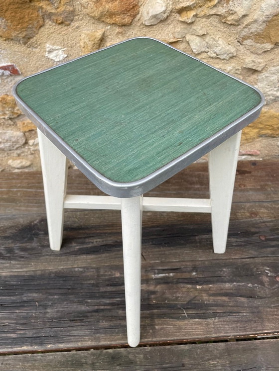 Image 1 of Sgabello vintage in legno da fattoria, anni '50