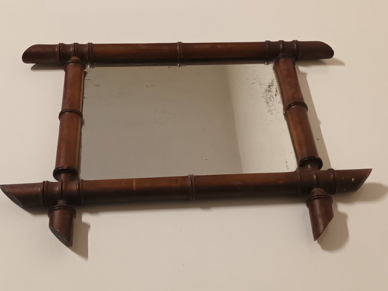 Image 1 of Mirror With Wooden Frame