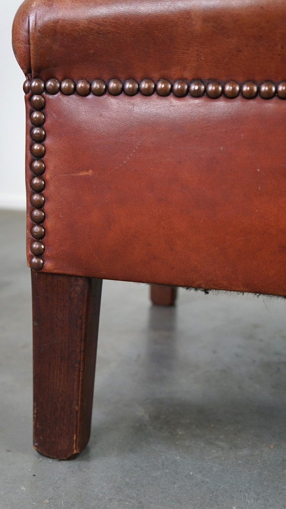 Image 1 of Beef leather hocker in English style