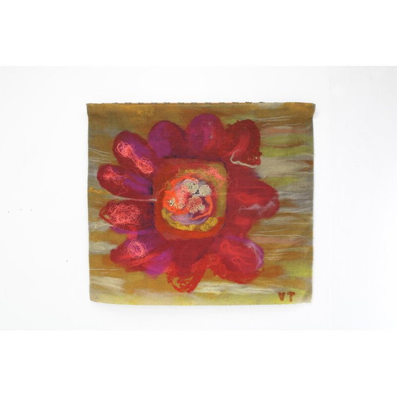 Image 1 of Vintage wool tapestry by Art Protis, Czechoslovakia 1974
