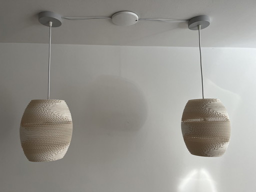 2x Oliv pendant lamp