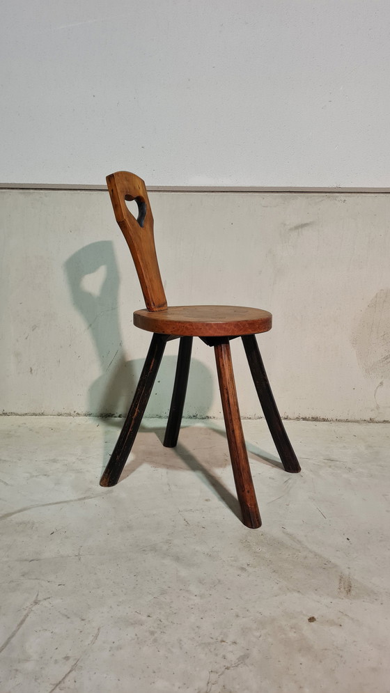 Image 1 of French Wabi Sabi Handcrafted Chair 1940S