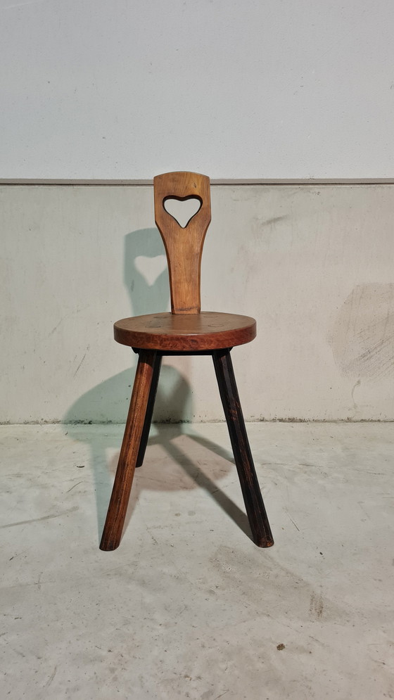 Image 1 of French Wabi Sabi Handcrafted Chair 1940S