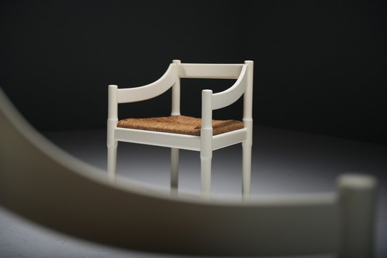 Image 1 of Great Set Of 12 Carimate Dining Chairs By Vico Magistretti For Cassina Italy