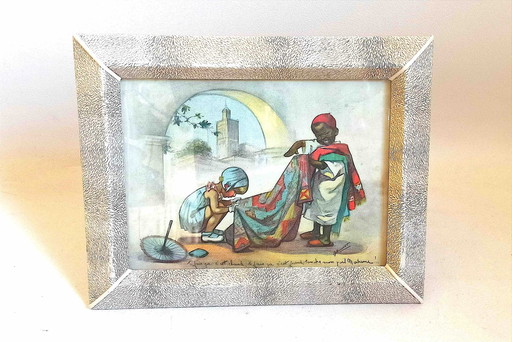 Framed lithograph by Germaine Bouret 30 X 23.5 Cm