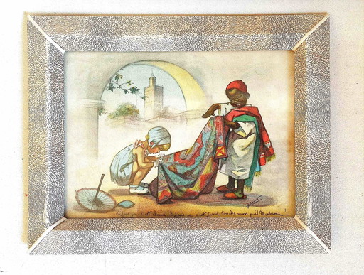 Framed lithograph by Germaine Bouret 30 X 23.5 Cm