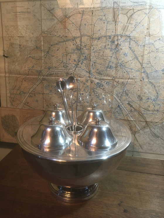 Image 1 of Vintage silver-plated ice-cream stand, 1980s