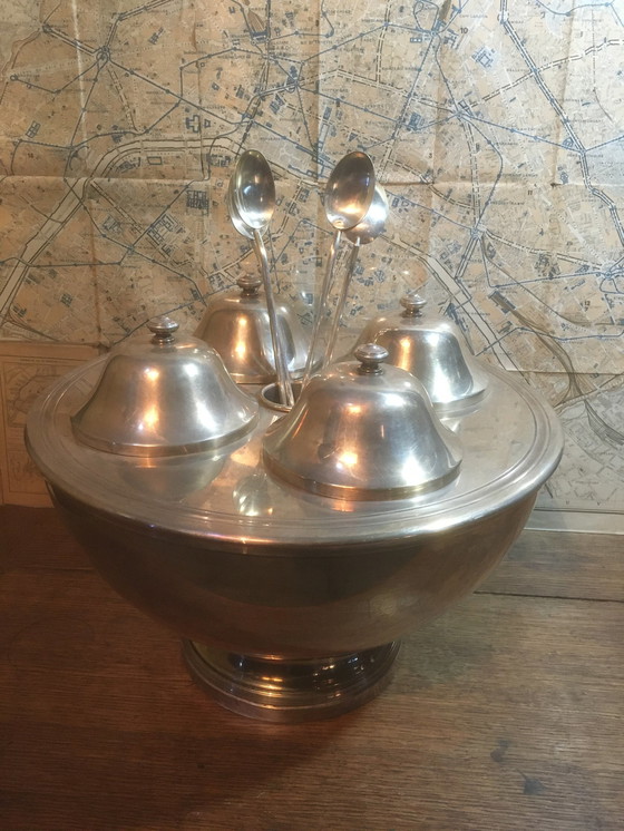 Image 1 of Vintage silver-plated ice-cream stand, 1980s