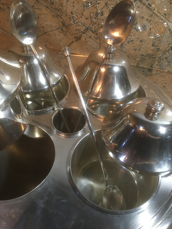 Image 1 of Vintage silver-plated ice-cream stand, 1980s