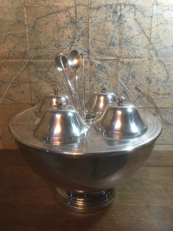 Image 1 of Vintage silver-plated ice-cream stand, 1980s
