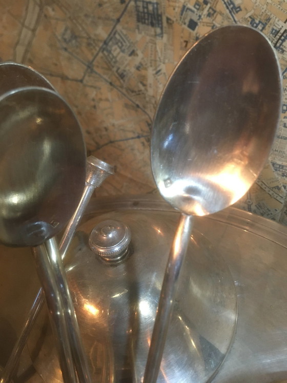 Image 1 of Vintage silver-plated ice-cream stand, 1980s