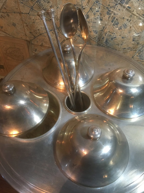 Image 1 of Vintage silver-plated ice-cream stand, 1980s