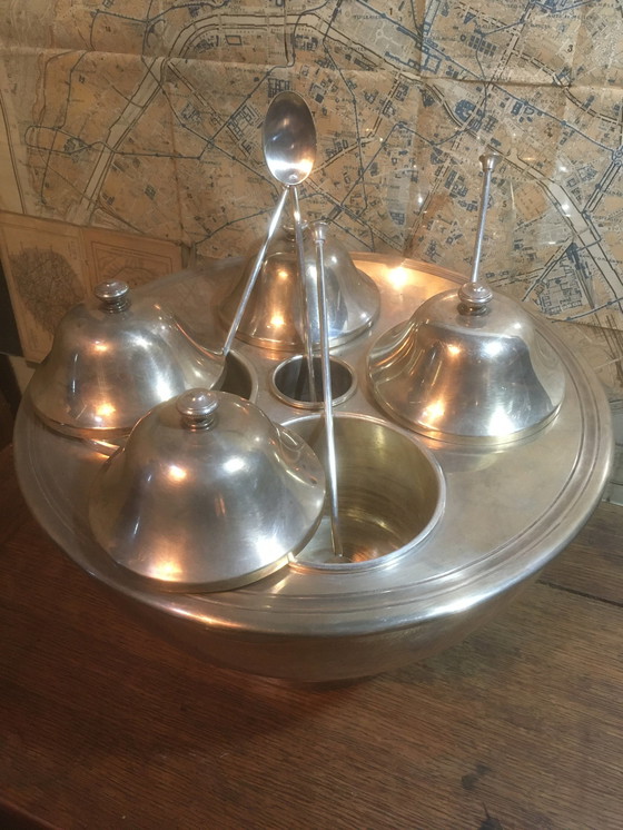 Image 1 of Vintage silver-plated ice-cream stand, 1980s