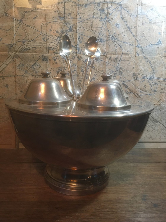 Image 1 of Vintage silver-plated ice-cream stand, 1980s