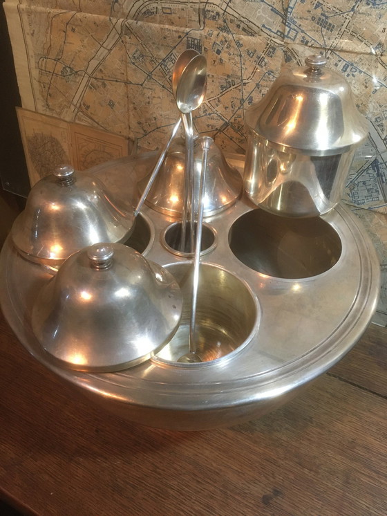 Image 1 of Vintage silver-plated ice-cream stand, 1980s