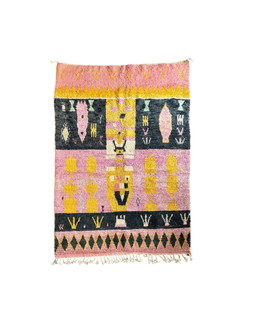 Tapis de laine moderne boho marocain Boujad