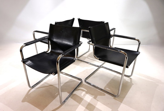 Image 1 of Set Of 4 Matteo Grassi Mg6 Dining Chairs By Mart Stam