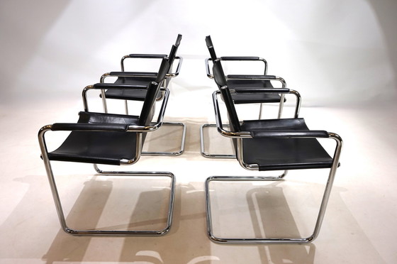 Image 1 of Set Of 4 Matteo Grassi Mg6 Dining Chairs By Mart Stam