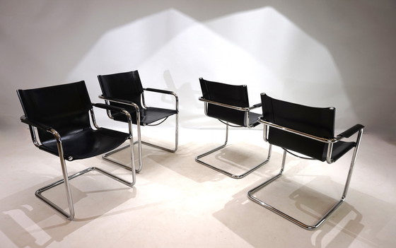 Image 1 of Set Of 4 Matteo Grassi Mg6 Dining Chairs By Mart Stam