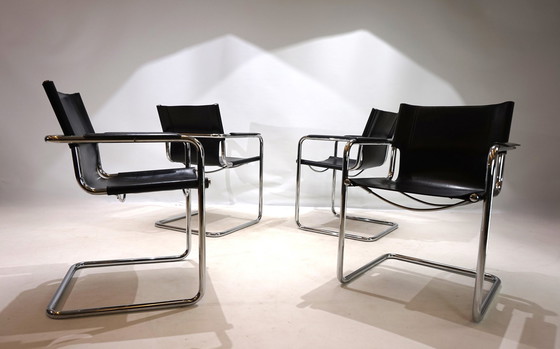 Image 1 of Set Of 4 Matteo Grassi Mg6 Dining Chairs By Mart Stam