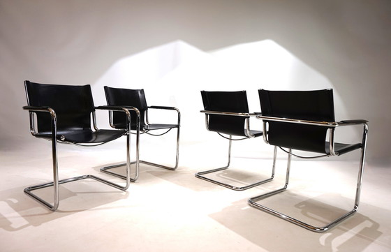 Image 1 of Set Of 4 Matteo Grassi Mg6 Dining Chairs By Mart Stam